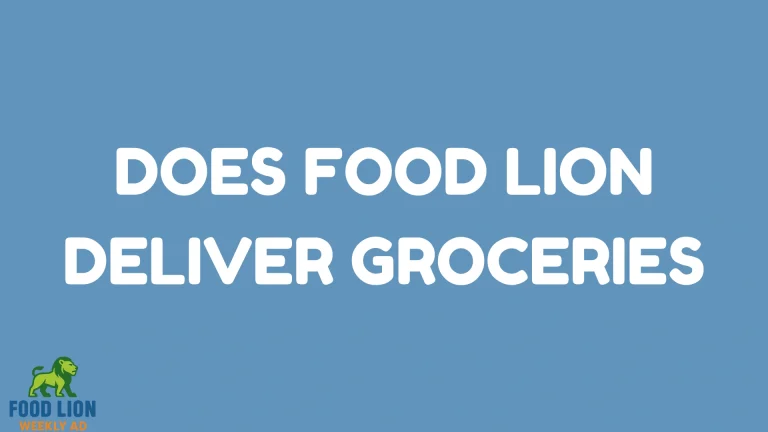 Does Food Lion Deliver Groceries