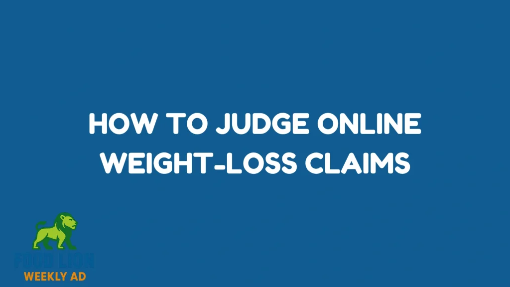 How to Judge Online Weight-Loss Claims